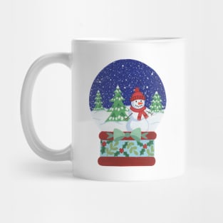 Snowglobe with snowman and trees Mug